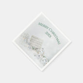 Christmas Music and Ornaments In Snow スタンダードカクテルナプキン (角)