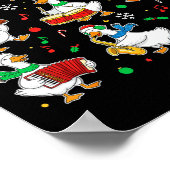 Christmas Music Goose Teacher Shirt, Holiday Music ポスター (角)