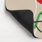 Christmas Music Notes Santa Hat Treble Clef  マウスパッド (コーナー)