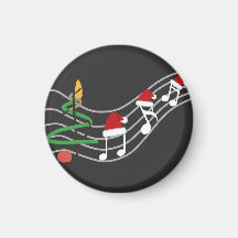 Christmas Music Notes Santa Hat Treble Clef 