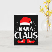 Christmas Nana Claus Leopard Family Matching Pajam カード (黄色い花)