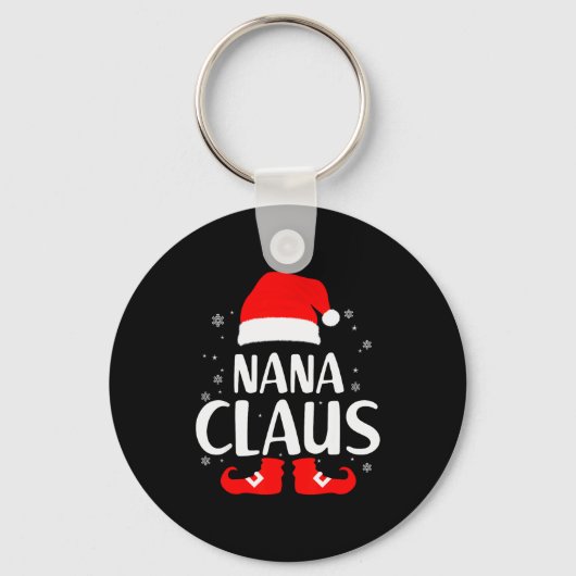 Christmas Nana Claus Leopard Family Matching Pajam キーホルダー (正面)