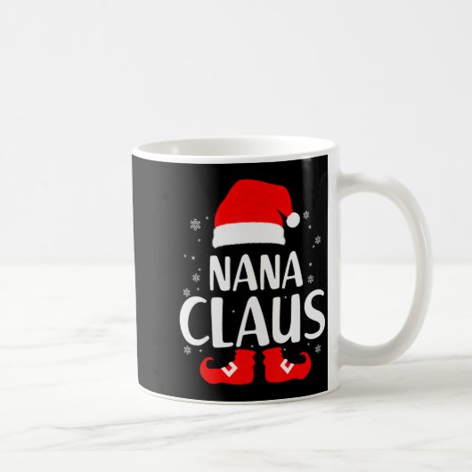Christmas Nana Claus Leopard Family Matching Pajam コーヒーマグカップ (右)