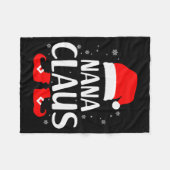 Christmas Nana Claus Leopard Family Matching Pajam フリースブランケット (正面(横))