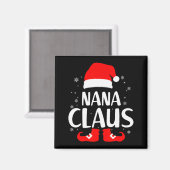 Christmas Nana Claus Leopard Family Matching Pajam マグネット (正面/裏面)