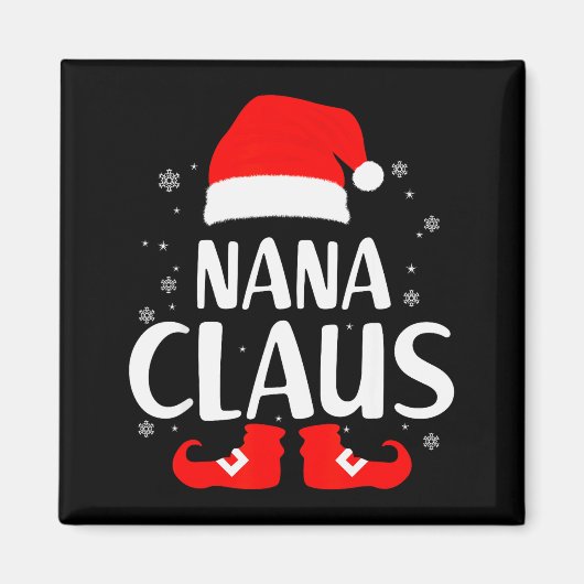 Christmas Nana Claus Leopard Family Matching Pajam マグネット (正面)