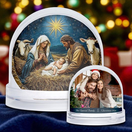 Christmas Nativity Bible Verse, Family Photo