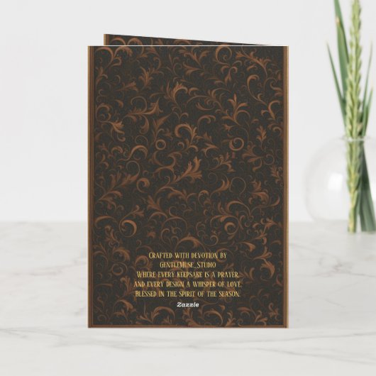 Christmas Nativity Folded Greeting Card カード (裏面)