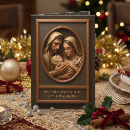 Christmas Nativity Folded Greeting Card カード