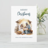 Christmas Nativity Greeting Card - Holy Family シーズンカード (スタンド正面)