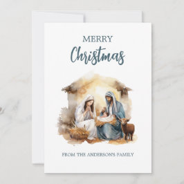 Christmas Nativity Greeting Card - Holy Family シーズンカード