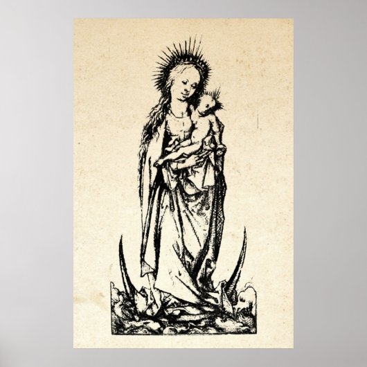 Christmas Nativity Madonna and Child Virgin Mary   ポスター (正面)