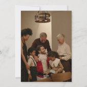 Christmas Nativity Religious Elegant Family Photo シーズンカード (裏面)