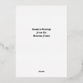 Christmas Nativity Retro Medieval Woodcut 箔シーズンカード (裏面)