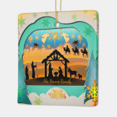 Christmas Nativity Scene 3D | Religious Holiday セラミックオーナメント (左)