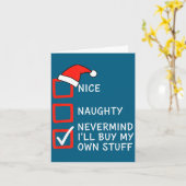 Christmas Naughty Or Nice Checklist - Nevermind I' カード (黄色い花)