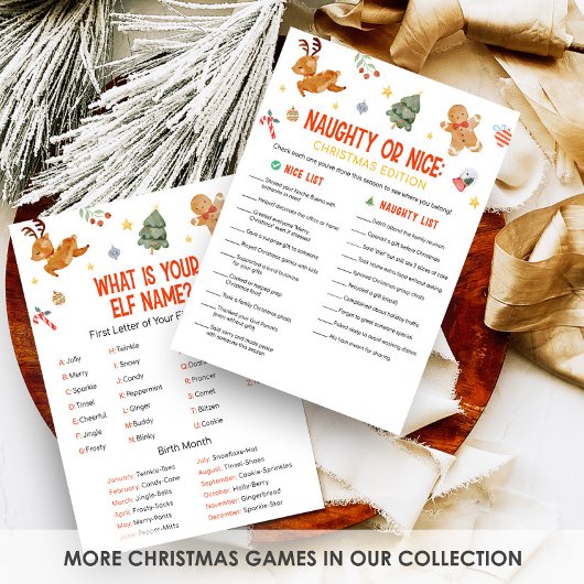 Christmas Naughty or Nice Game シーズンカード