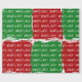 Christmas NAUGHTY or NICE Text With Snowflakes ラッピングペーパー (フラット)