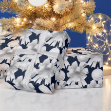 Christmas Navy Bow Velvet Pattern
