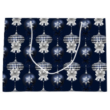 Christmas Navy Bow Velvet Pattern