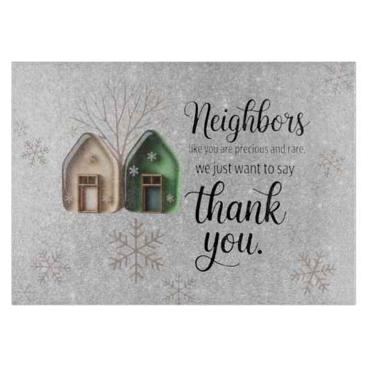 Christmas Neighbor Thank You Gift  カッティングボード (正面)