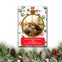 Christmas New Dog Parents Customize Photo シーズンカード