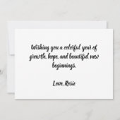 Christmas New Year 2026 colorful Flat Card (裏面)