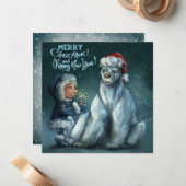 Christmas - New Year Card ノートカード (正面/裏面インサイチュ)