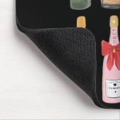 Christmas New Year Champagne Gl Coquette Bot-tle M マウスパッド (コーナー)