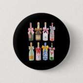 Christmas New Year Champagne Gl Coquette Bot-tle M 缶バッジ (正面)