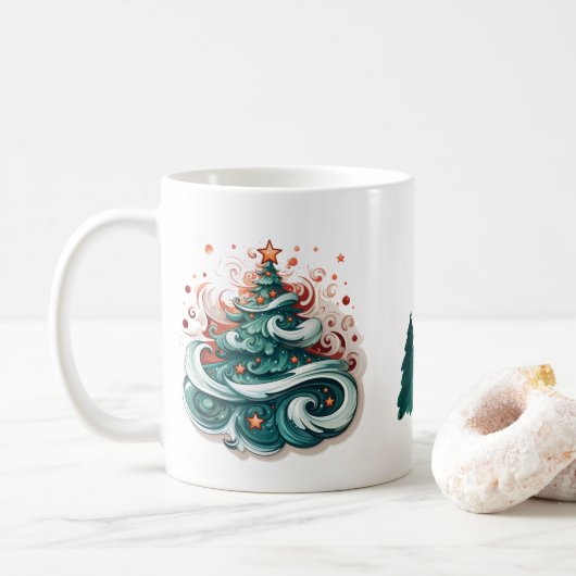 Christmas, New Year, Classic Mug, 11 oz コーヒーマグカップ (ドーナツ)