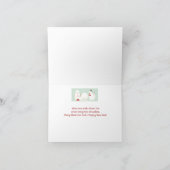 Christmas New Year Funny Snowmen カード (内部)