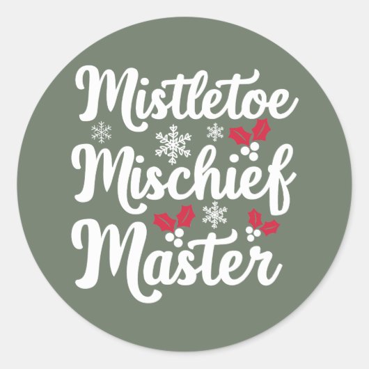 Christmas | New Year sticker ラウンドシール (正面)