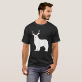 Christmas Newfoundland Reindeer Newfie Dog Gift  Tシャツ (正面フル)