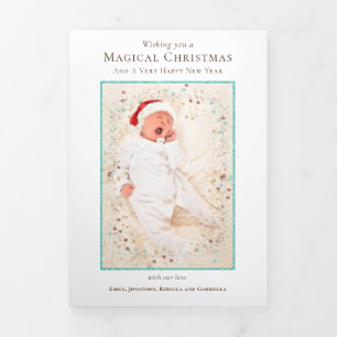 Christmas Newsletter Year In Review 11写真 三つ折りクリスマスカード