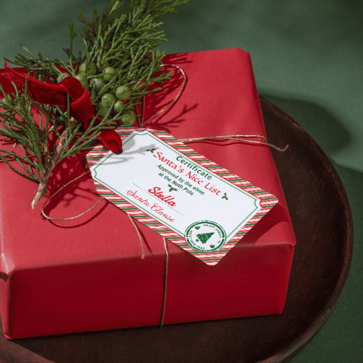 Christmas Nice List Elves Approved Certificate  ギフトタグ
