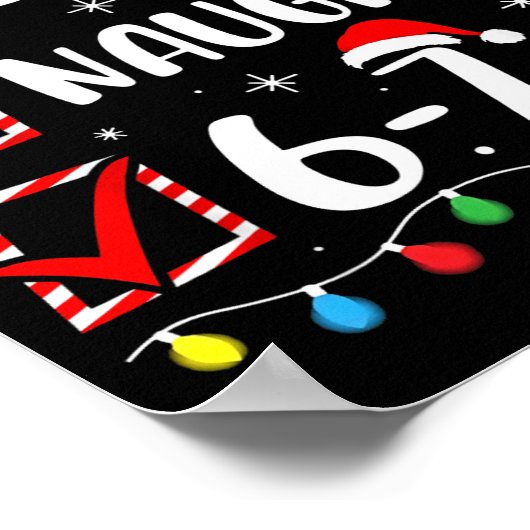 Christmas Nice Naughty 67 Brainrot Funny 6-7 Meme  ポスター (角)