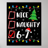 Christmas Nice Naughty 67 Brainrot Funny 6-7 Meme  ポスター (正面)