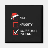Christmas Nice Naughty Insufficient Evidence Santa マグネット (正面)