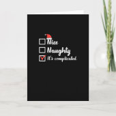 Christmas Nice Naughty Its Complicated カード (正面)