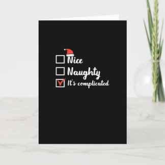 Christmas Nice Naughty Its Complicated カード