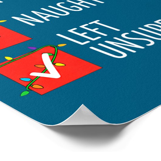 Christmas Nice Naughty Left Unsupervised Naughty O ポスター (角)