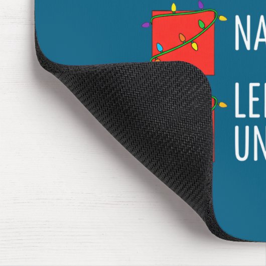 Christmas Nice Naughty Left Unsupervised Naughty O マウスパッド (コーナー)