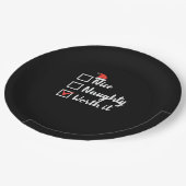 Christmas Nice Naughty Worth It Funny  ペーパープレート (アングル)