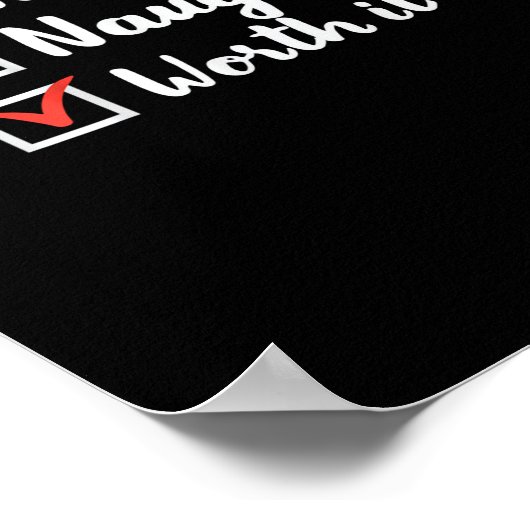 Christmas Nice Naughty Worth It Funny  ポスター (角)