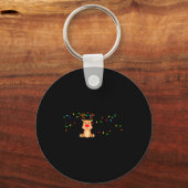 Christmas Nicu Nurse Crew Santa Reindeer Love Nurs キーホルダー (正面)