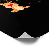 Christmas Nicu Nurse Crew Santa Reindeer Love Nurs ポスター (角)