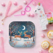 Christmas Night ペーパープレート (パーティー)