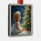 Christmas Night Tree Scene  メタルオーナメント (右)