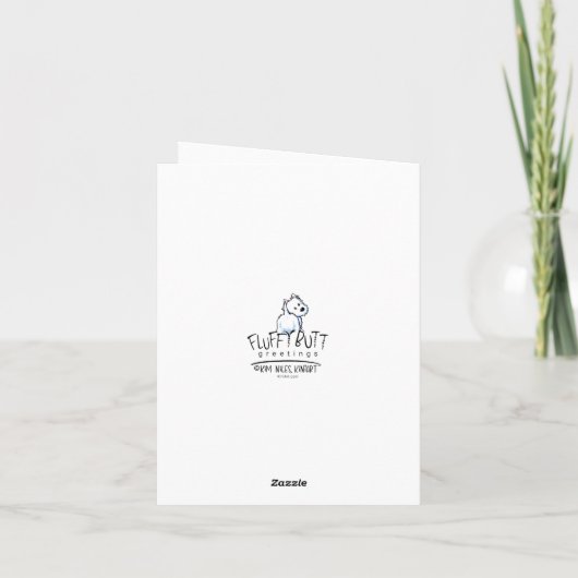 Christmas Night Westie Card カード (裏面)